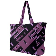 Dark Geometric Shapes Print Pattern Simple Shoulder Bag by dflcprintsclothing