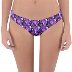 Flowers Into A Decorative Field Of Bloom Popart Reversible Hipster Bikini Bottoms by pepitasart