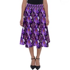 Flowers Into A Decorative Field Of Bloom Popart Perfect Length Midi Skirt