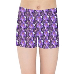 Flowers Into A Decorative Field Of Bloom Popart Kids  Sports Shorts by pepitasart