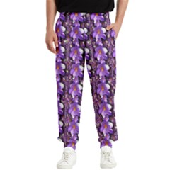 Flowers Into A Decorative Field Of Bloom Popart Men s Elastic Waist Pants by pepitasart