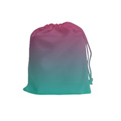 Teal Sangria Collection Drawstring Pouch (large)