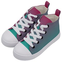 Teal Sangria Kids  Mid-top Canvas Sneakers