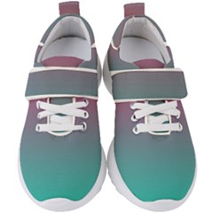 Teal Sangria Kids  Velcro Strap Shoes by SpangleCustomWear