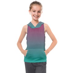 Teal Sangria Kids  Sleeveless Hoodie by SpangleCustomWear