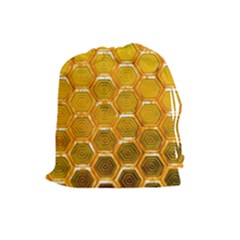 Hexagonal Windows Drawstring Pouch (large) by essentialimage365