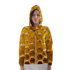 Hexagonal Windows Women s Hooded Windbreaker by essentialimage365