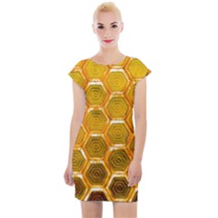 Hexagonal Windows Cap Sleeve Bodycon Dress by essentialimage365