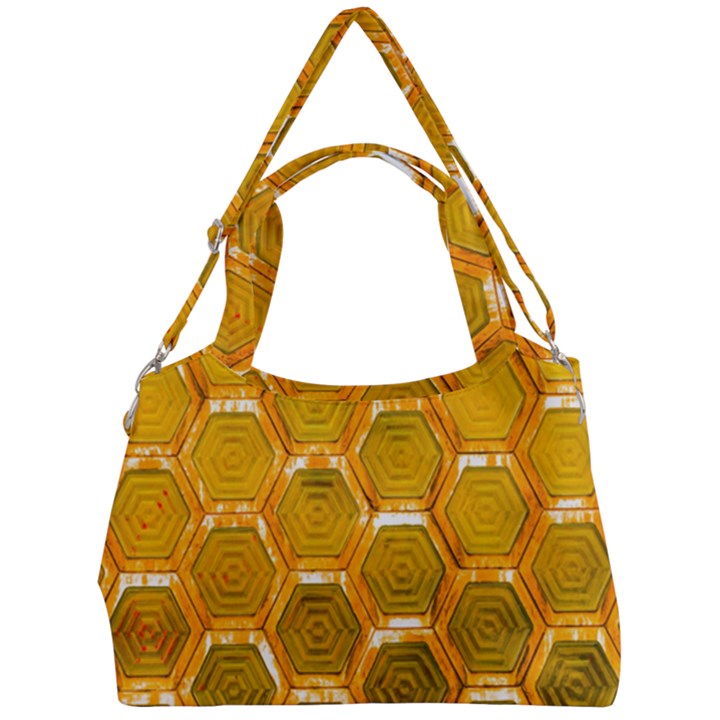 Hexagonal Windows Double Compartment Shoulder Bag