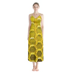 Hexagon Windows Button Up Chiffon Maxi Dress by essentialimage365