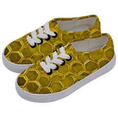 Hexagon Windows Kids  Classic Low Top Sneakers by essentialimage365