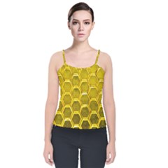 Hexagon Windows Velvet Spaghetti Strap Top by essentialimage365