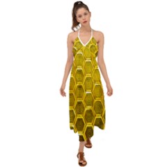 Hexagon Windows Halter Tie Back Dress  by essentialimage365