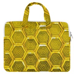 Hexagon Windows Macbook Pro Double Pocket Laptop Bag by essentialimage365