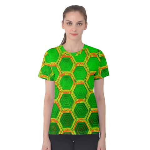 Hexagon Window Women s Cotton Tee by essentialimage365