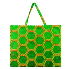 Hexagon Window Zipper Large Tote Bag by essentialimage365