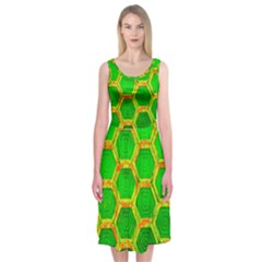 Hexagon Window Midi Sleeveless Dress by essentialimage365