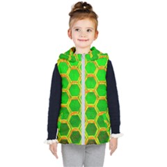 Hexagon Window Kids  Hooded Puffer Vest by essentialimage365