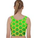 Hexagon Window Velvet Racer Back Crop Top View2