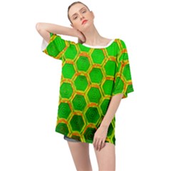 Hexagon Window Oversized Chiffon Top by essentialimage365