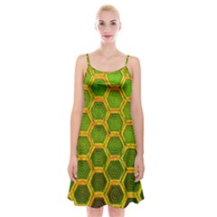 Hexagon Windows Spaghetti Strap Velvet Dress by essentialimage365