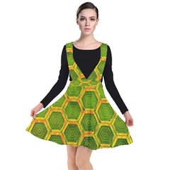 Hexagon Windows Plunge Pinafore Dress by essentialimage365