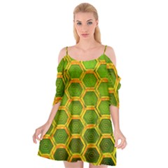 Hexagon Windows Cutout Spaghetti Strap Chiffon Dress by essentialimage365