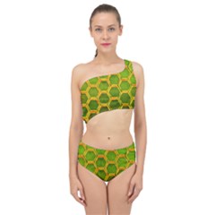 Hexagon Windows Spliced Up Two Piece Swimsuit by essentialimage365