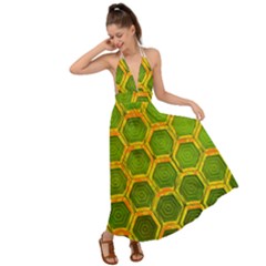 Hexagon Windows Backless Maxi Beach Dress by essentialimage365