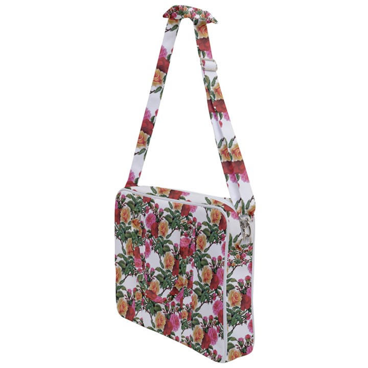 Flowers pattern Cross Body Office Bag