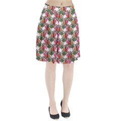 Flowers Pattern Pleated Skirt by goljakoff