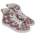 Flowers pattern Men s Hi-Top Skate Sneakers View3