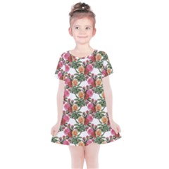 Flowers Pattern Kids  Simple Cotton Dress by goljakoff