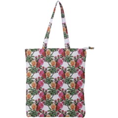 Flowers Pattern Double Zip Up Tote Bag by goljakoff