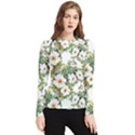 White flowers Women s Long Sleeve Rash Guard View1