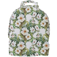 White Flowers Mini Full Print Backpack by goljakoff