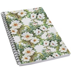 White Flowers 5 5  X 8 5  Notebook by goljakoff