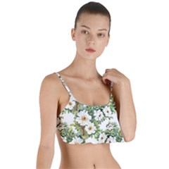 White Flowers Layered Top Bikini Top  by goljakoff