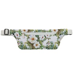 White Flowers Active Waist Bag by goljakoff