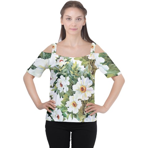 ?hamomile Cutout Shoulder Tee by goljakoff