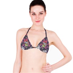 Purple Flowers Bikini Top by goljakoff