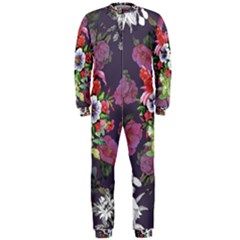 Purple Flowers Onepiece Jumpsuit (men) 