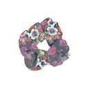 Purple flowers Velvet Scrunchie View1