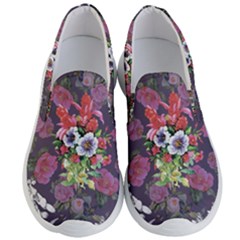 Purple Flowers Men s Lightweight Slip Ons by goljakoff