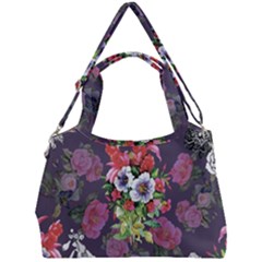 Purple Flowers Double Compartment Shoulder Bag by goljakoff