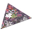 Purple flowers Wooden Puzzle Triangle View3