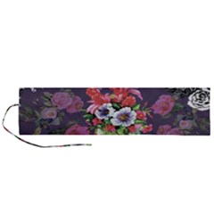 Purple Flowers Roll Up Canvas Pencil Holder (l) by goljakoff