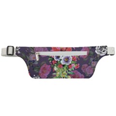 Purple Flowers Active Waist Bag by goljakoff