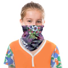 Purple Flowers Face Covering Bandana (kids) by goljakoff