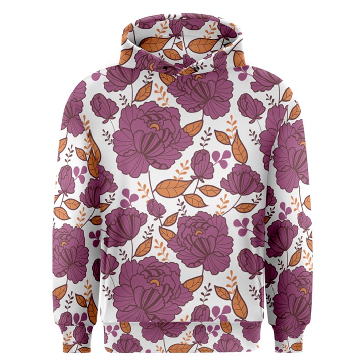 Pink flowers Men s Overhead Hoodie